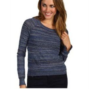 BCBGMaxazria Blue Striped Cut Out Adalyn Sweater